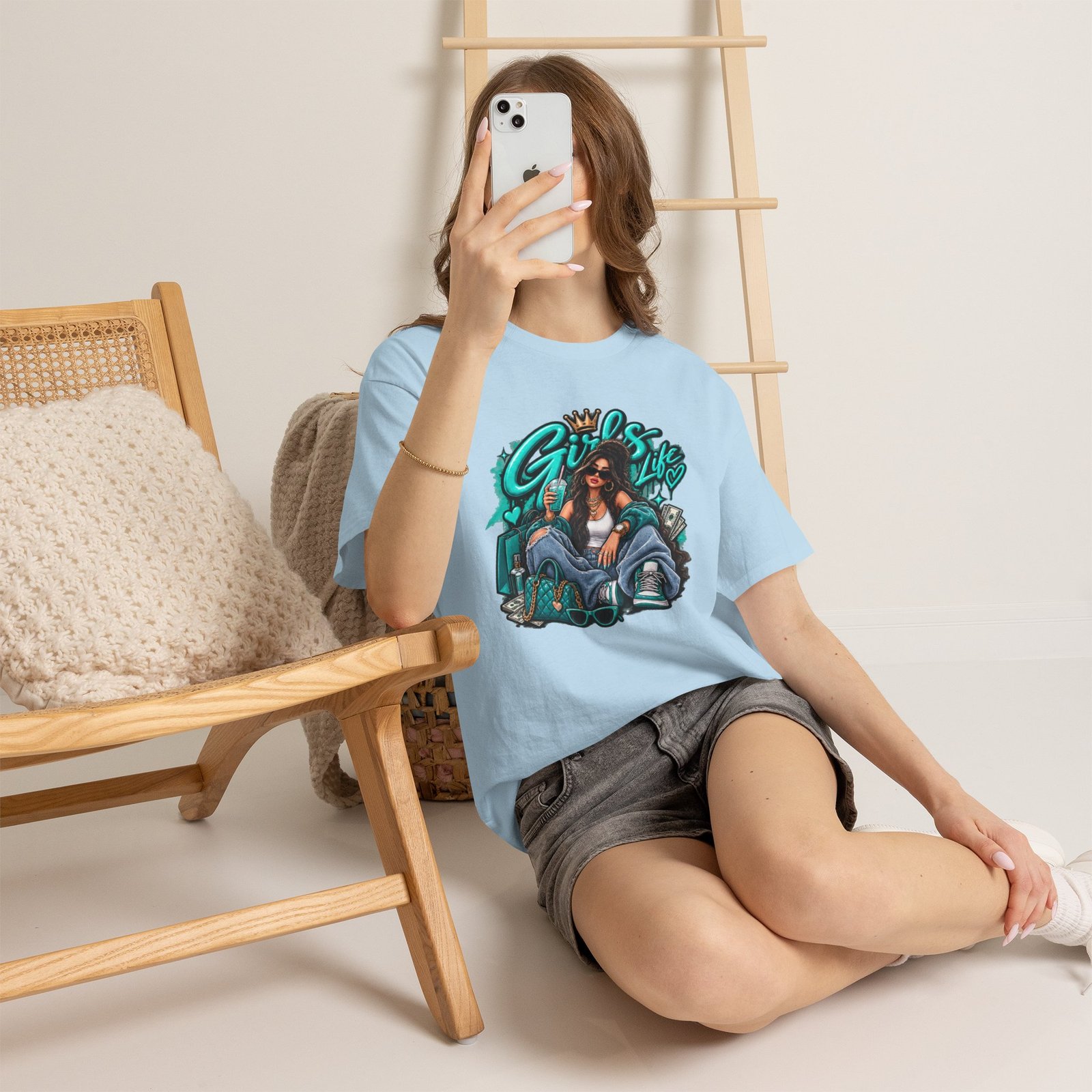Girls Life Graphic Tee — Urban Streetwear Girl Power Shirt - Image 21