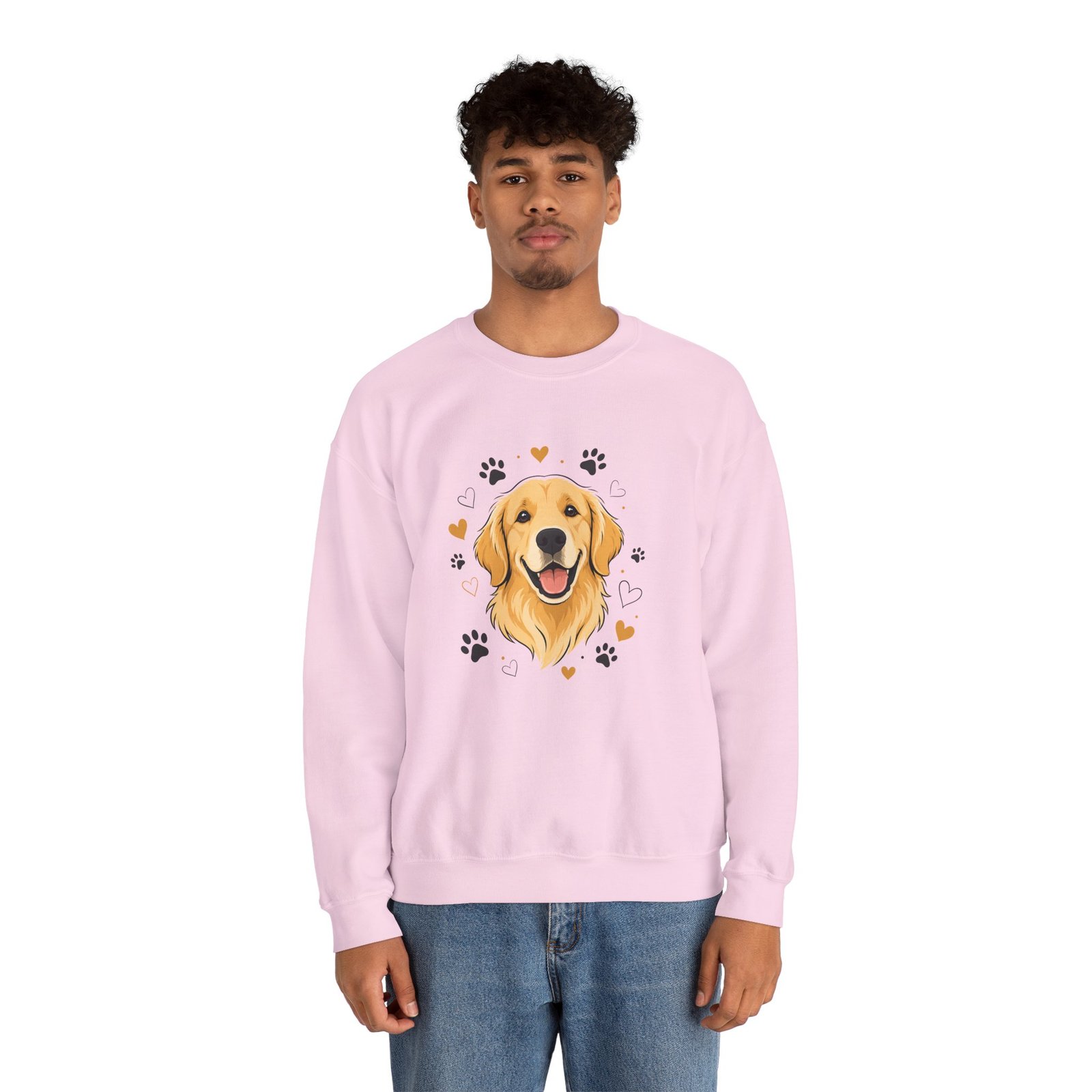 Golden Retriever Sweatshirt — Cute Paw Print Dog Lover Crewneck - Image 31