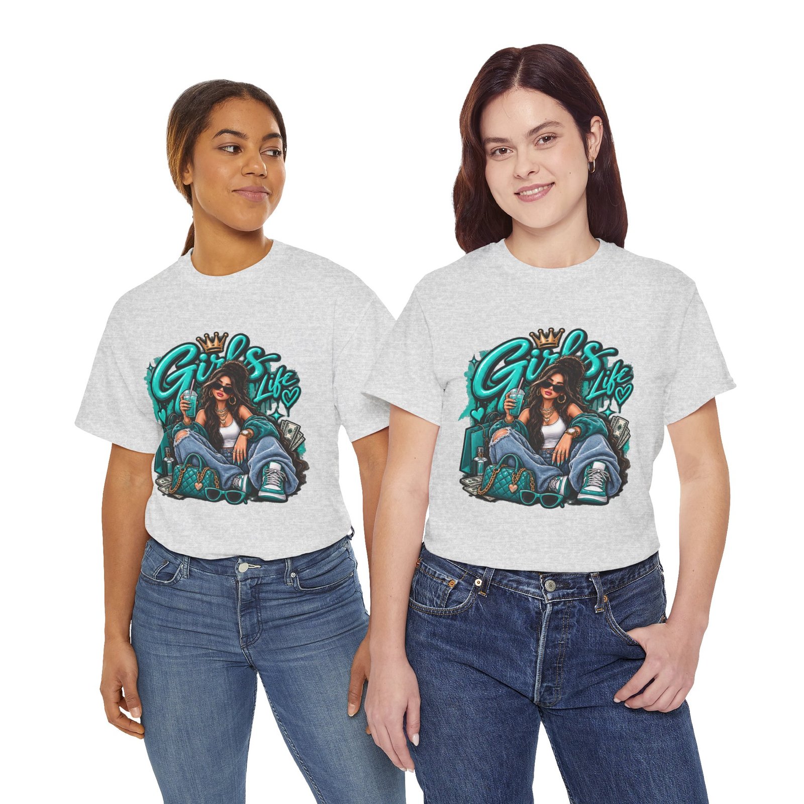 Girls Life Graphic Tee — Urban Streetwear Girl Power Shirt - Image 15