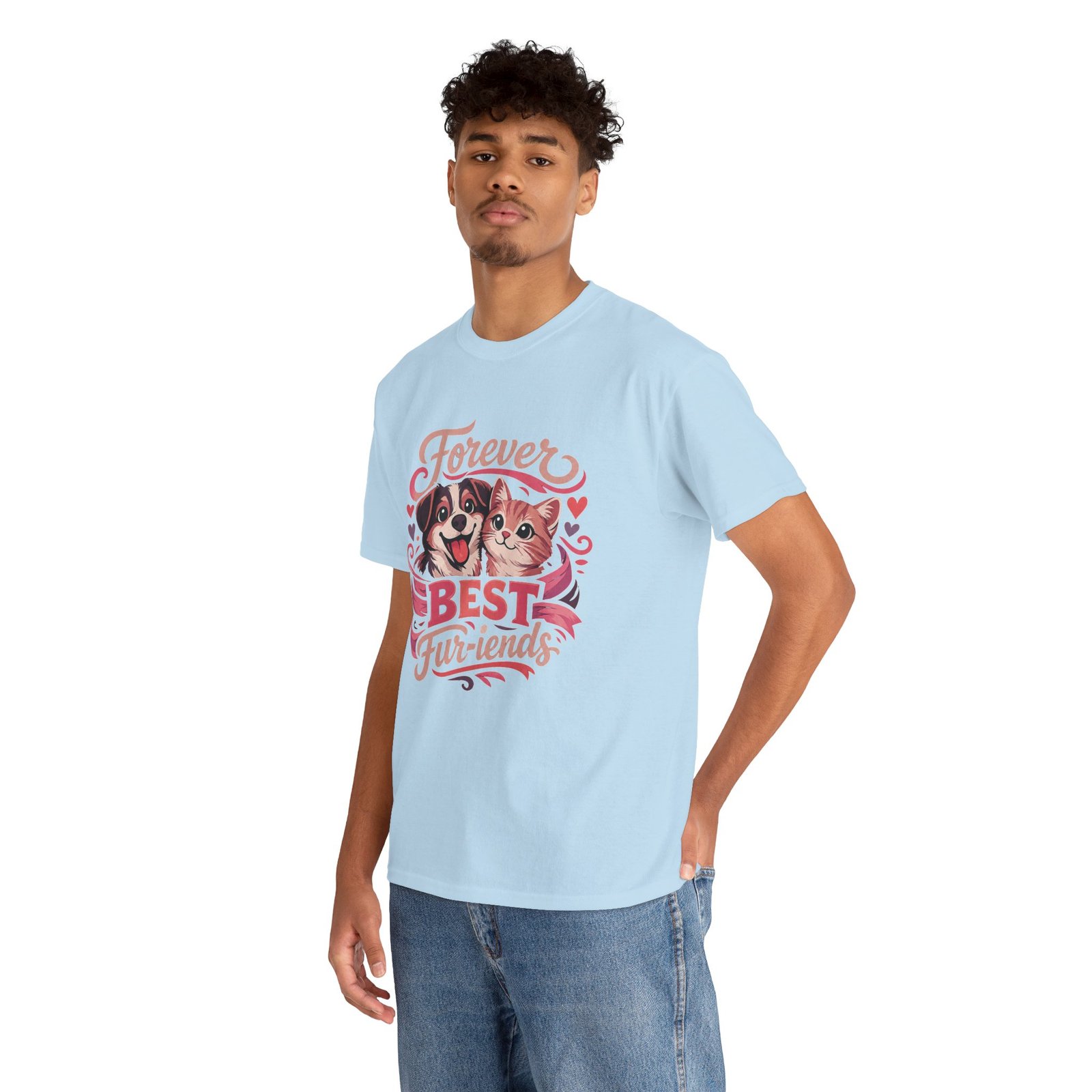 Forever Best Fur-iends Tee — Cute Dog & Cat Friendship Graphic Shirt - Image 19