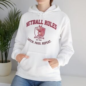 Netball Rules Hoodie - "Catch. Pass. Repeat." Australia Netball Sweatshirt