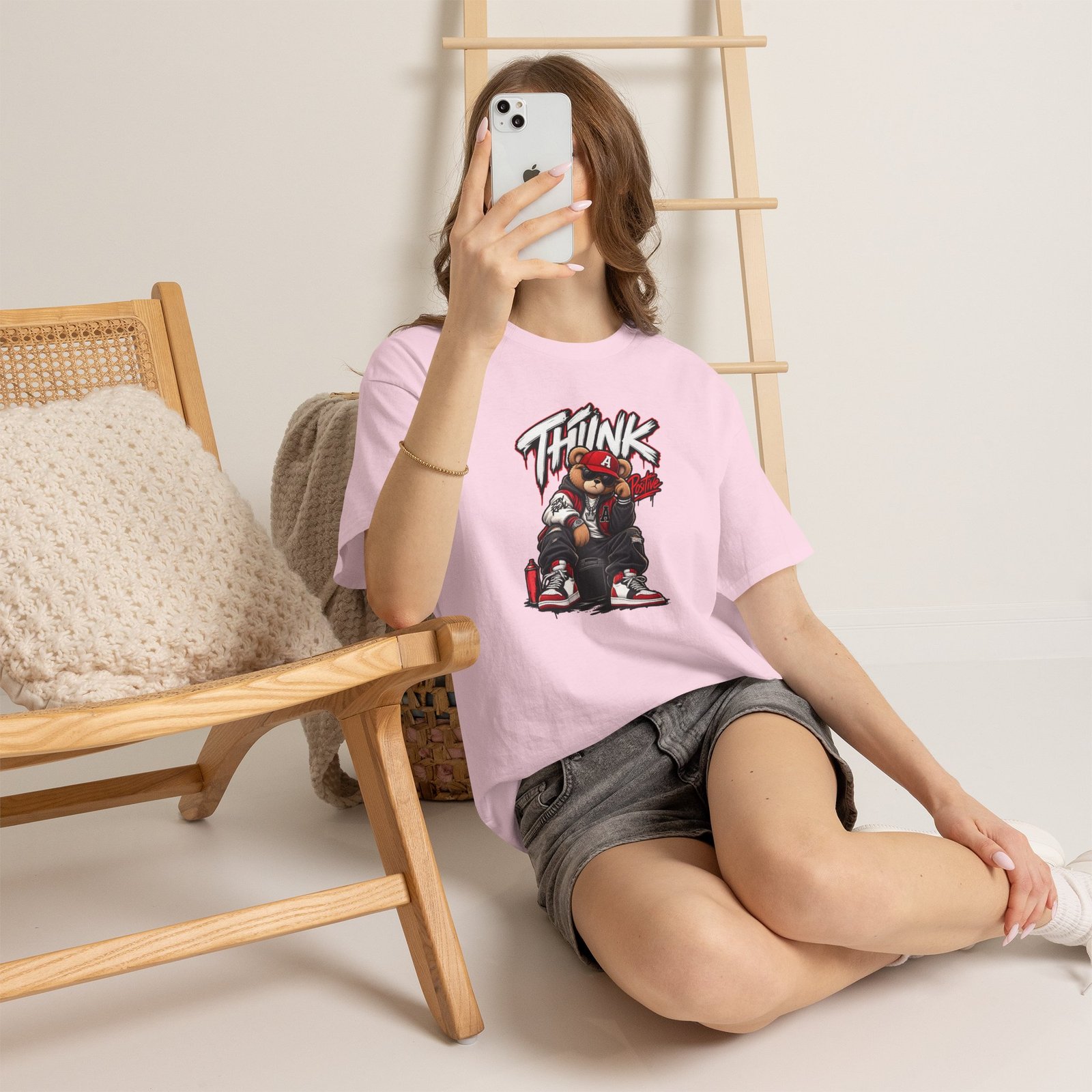 Think Bear Streetwear T‑Shirt — Urban Graphic Tee with 'Think' Bear Design - Image 38