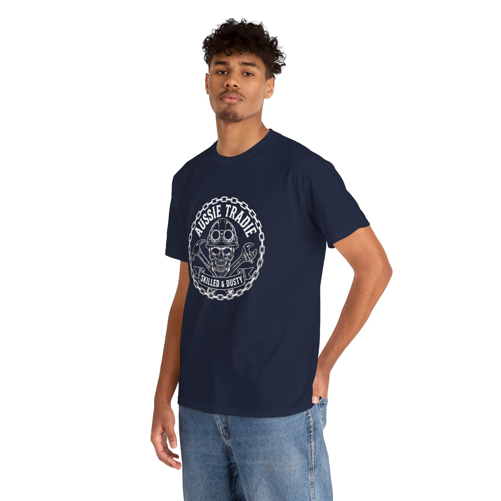 Aussie Trade Skull Tee — Skilled & Dusty Mechanics Shirt - Image 16