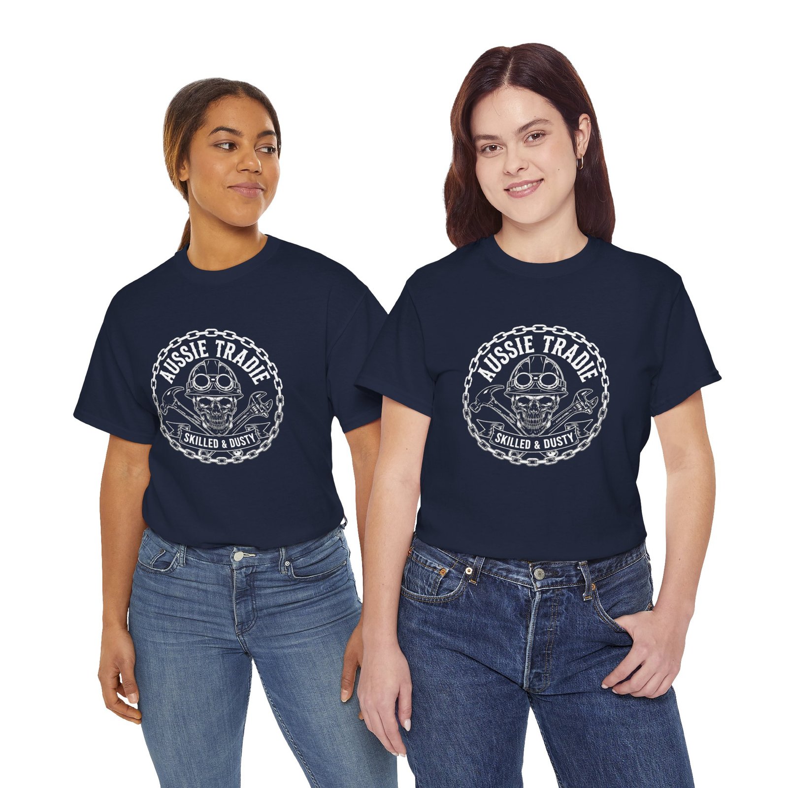 Aussie Trade Skull Tee — Skilled & Dusty Mechanics Shirt - Image 19