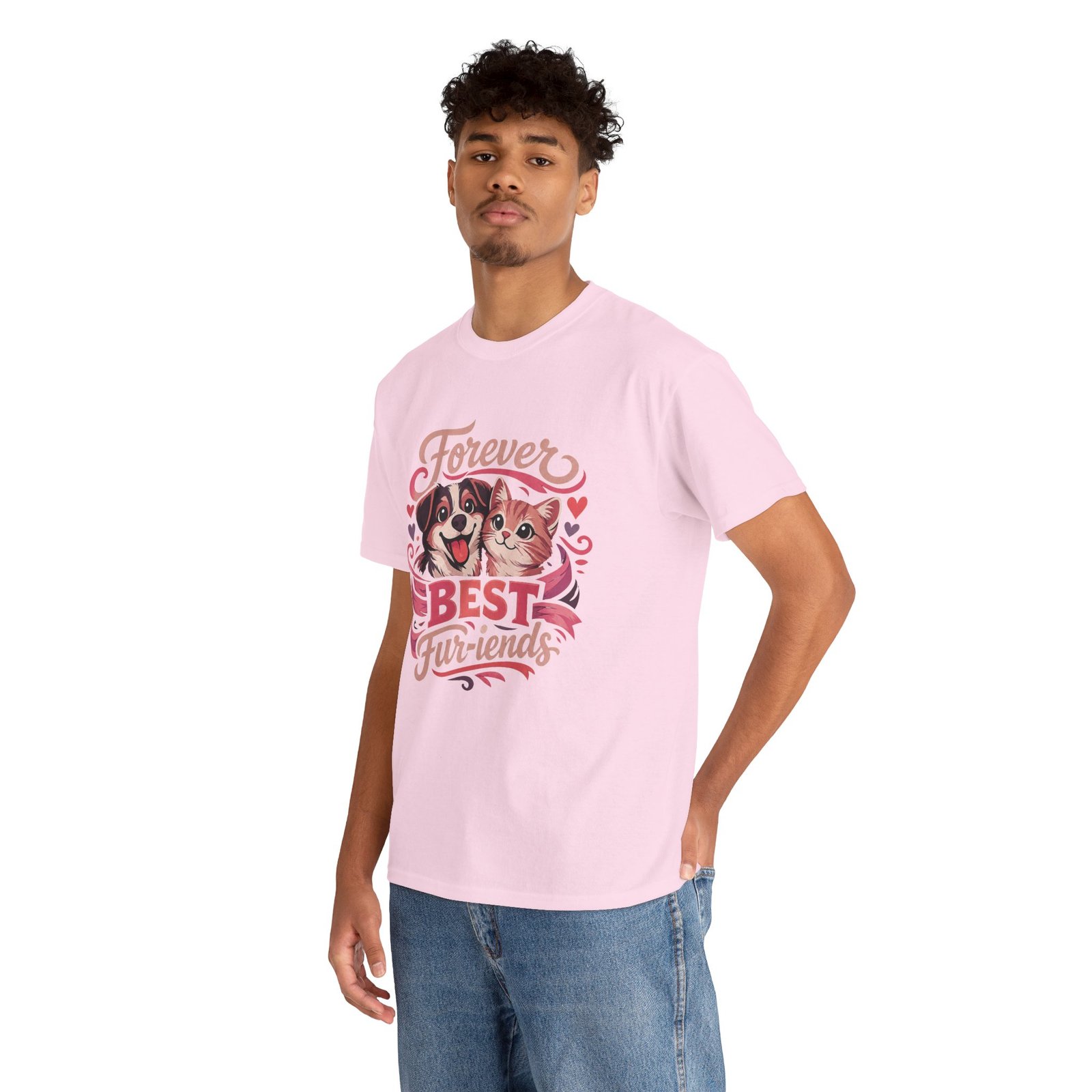 Forever Best Fur-iends Tee — Cute Dog & Cat Friendship Graphic Shirt - Image 26