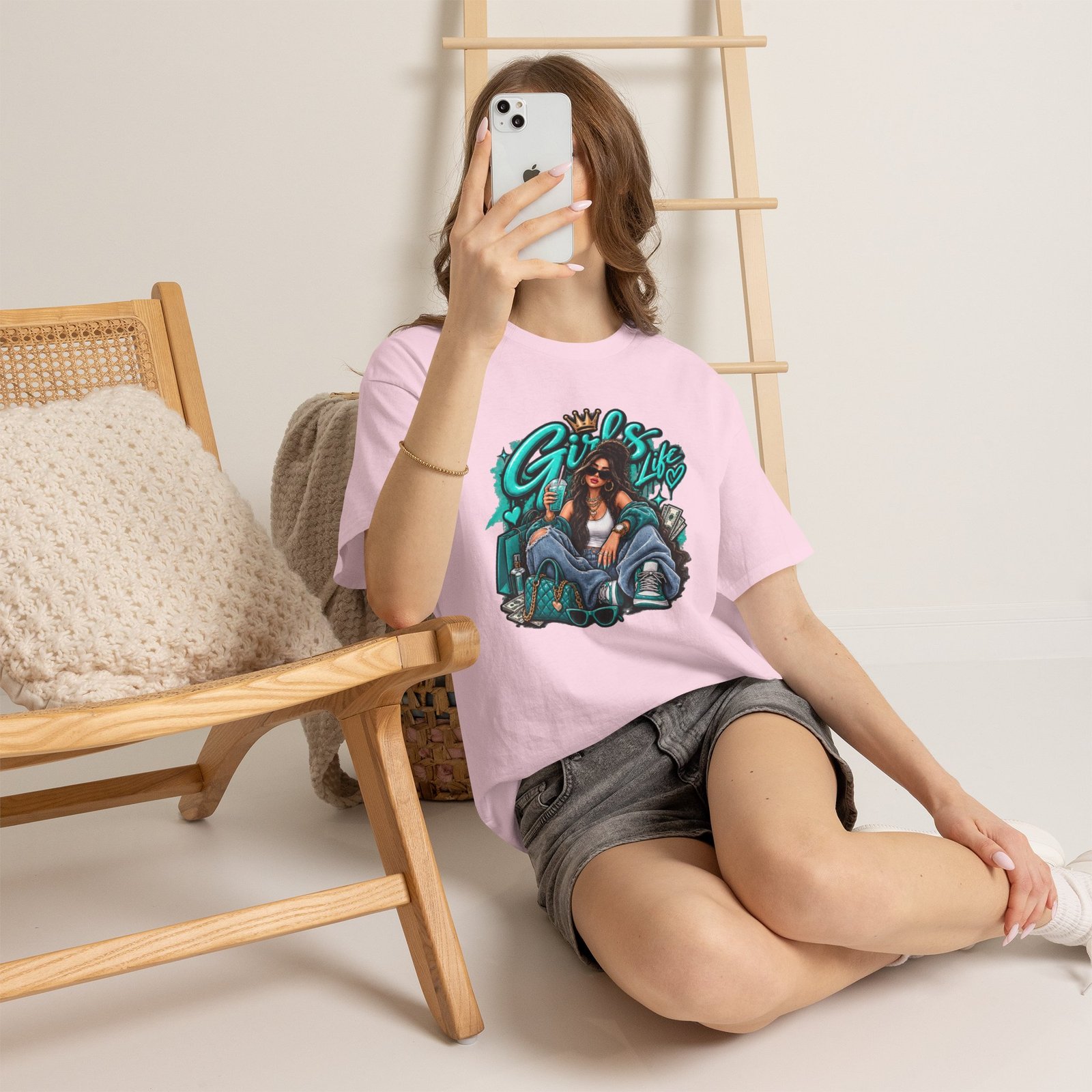 Girls Life Graphic Tee — Urban Streetwear Girl Power Shirt - Image 29