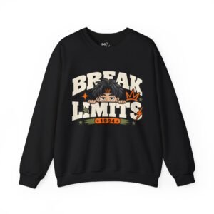 Break Limits Crewneck Sweatshirt — Retro Anime Graphic Pullover (1994)