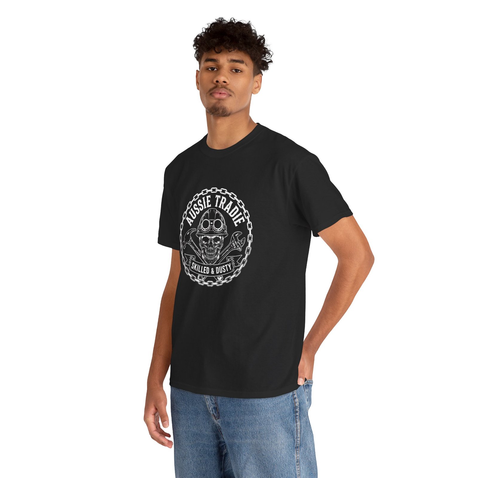 Aussie Trade Skull Tee — Skilled & Dusty Mechanics Shirt - Image 6