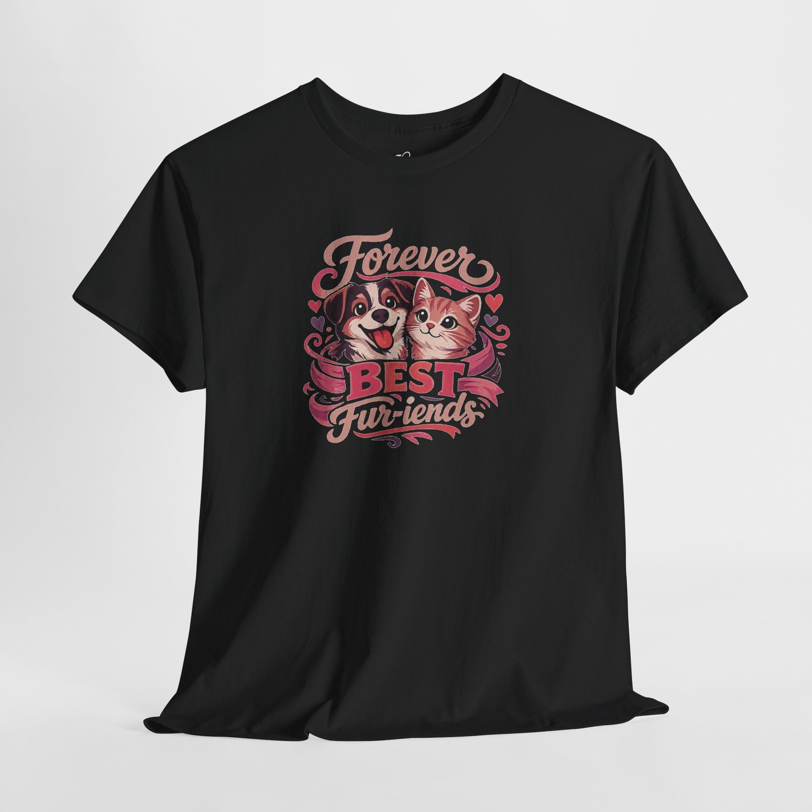 Forever Best Friends T-Shirt — Cute Kitten & Puppy Graphic Tee