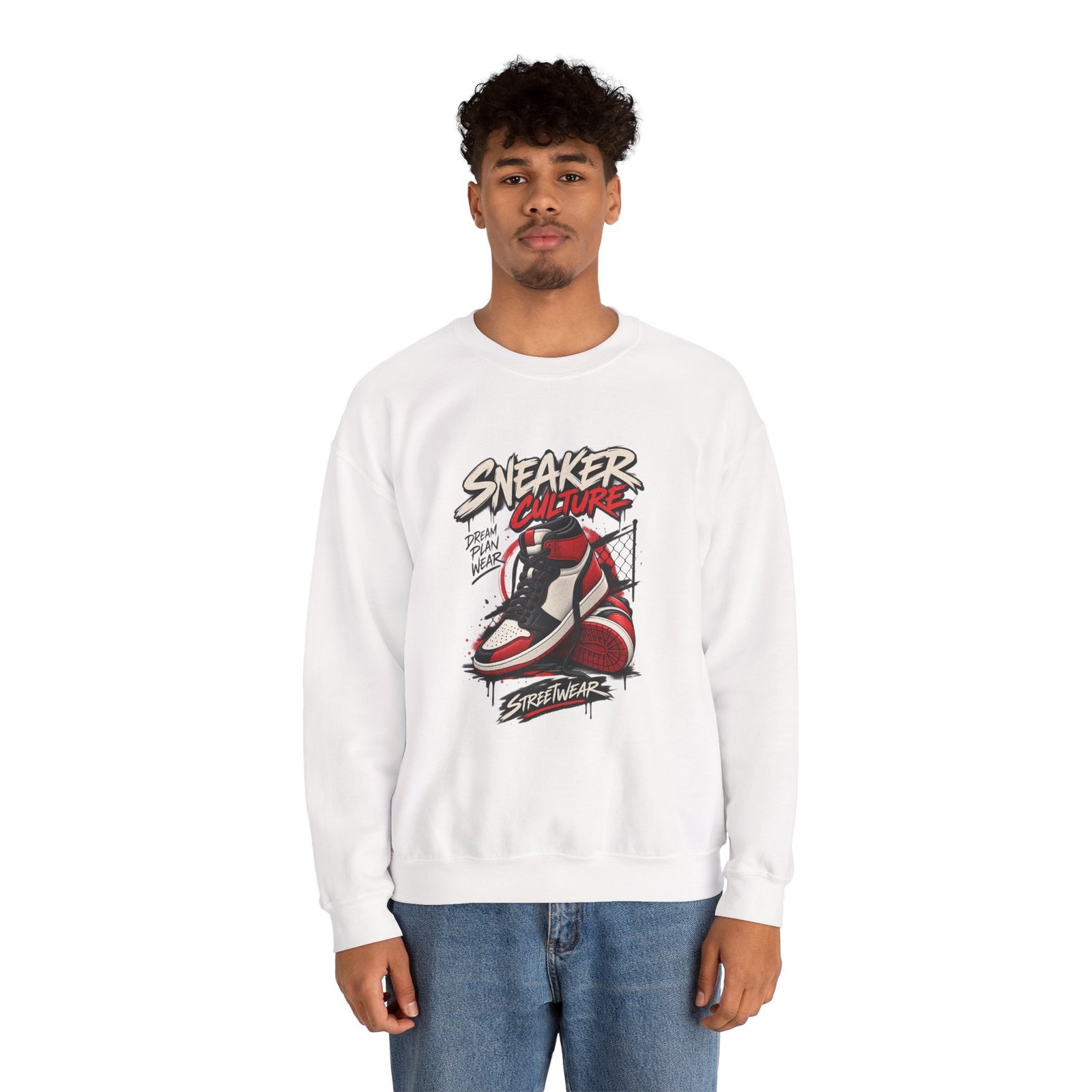 Sneaker Culture Crewneck Sweatshirt — Streetwear Retro Basketball Shoe Graphic - Image 22