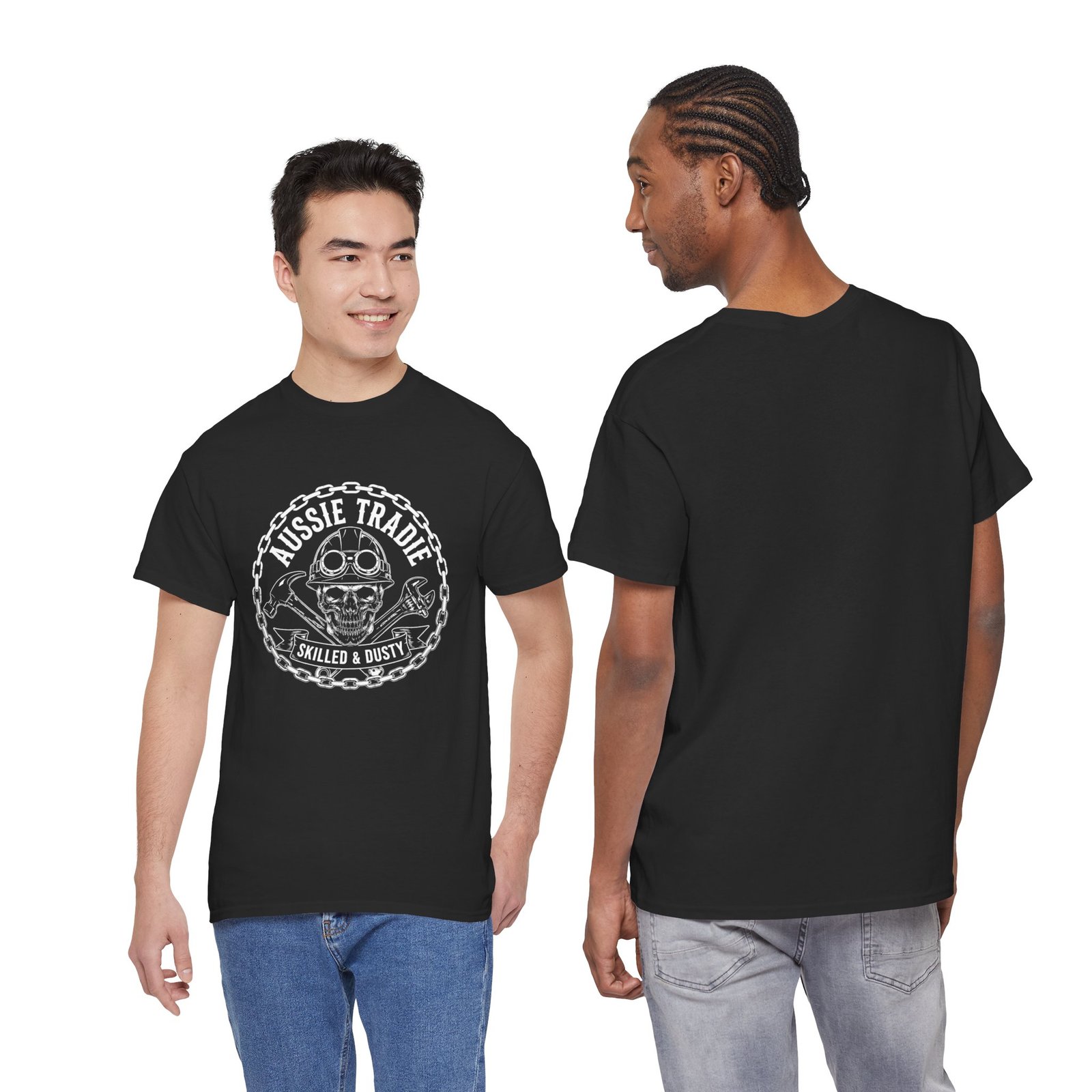 Aussie Trade Skull Tee — Skilled & Dusty Mechanics Shirt - Image 8