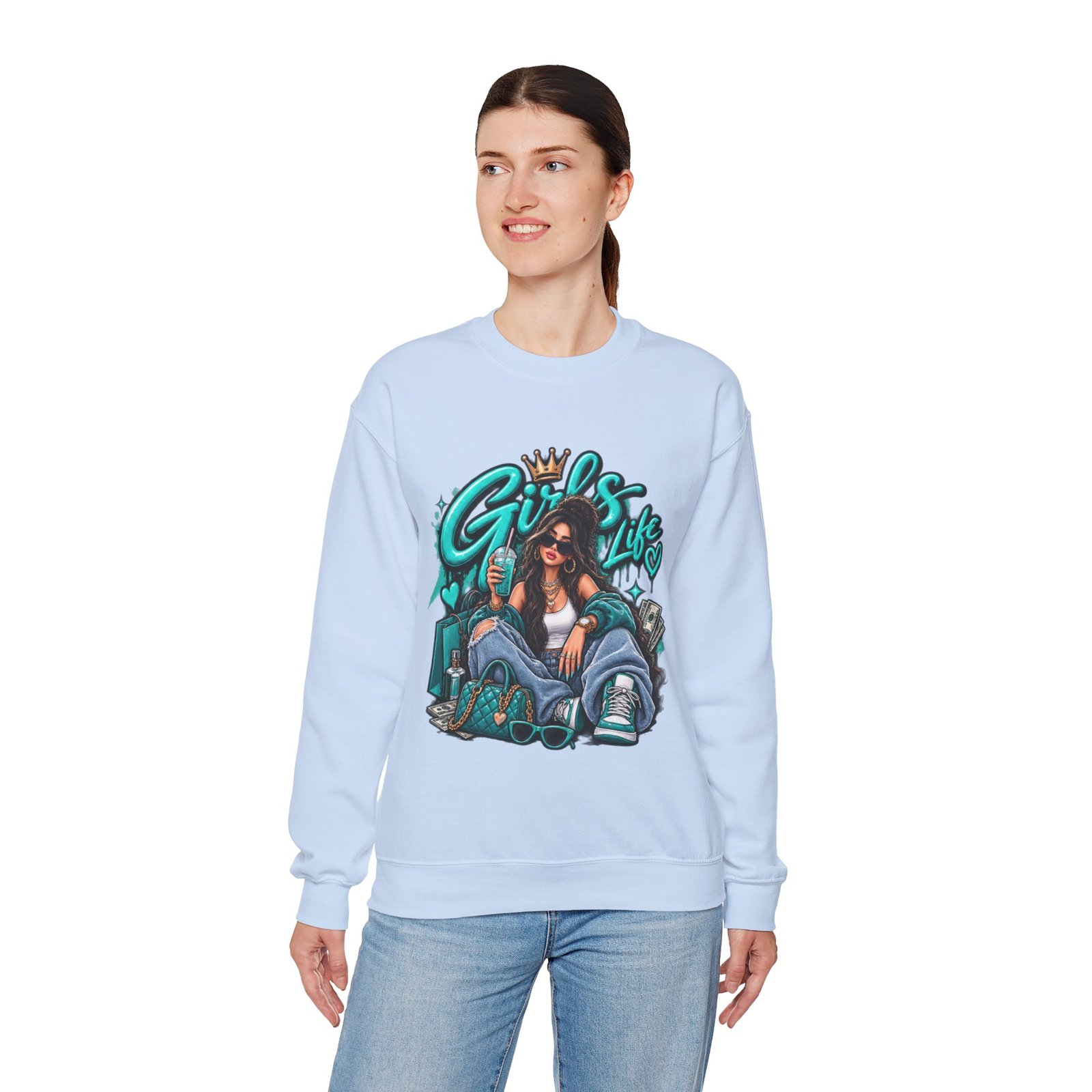 Girls Life Crewneck Sweatshirt — Retro Streetwear Graphic Pullover - Image 20