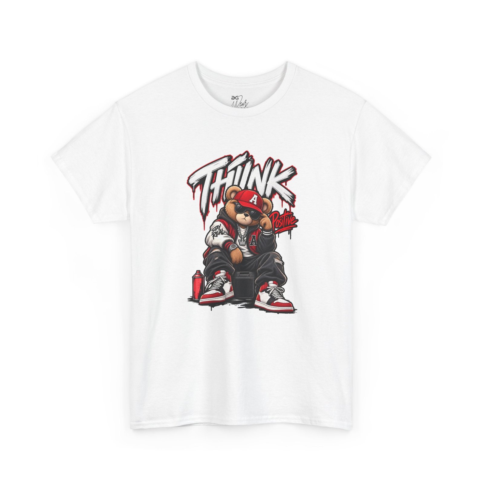 Think Bear Streetwear T‑Shirt — Urban Graphic Tee with 'Think' Bear Design - Image 2
