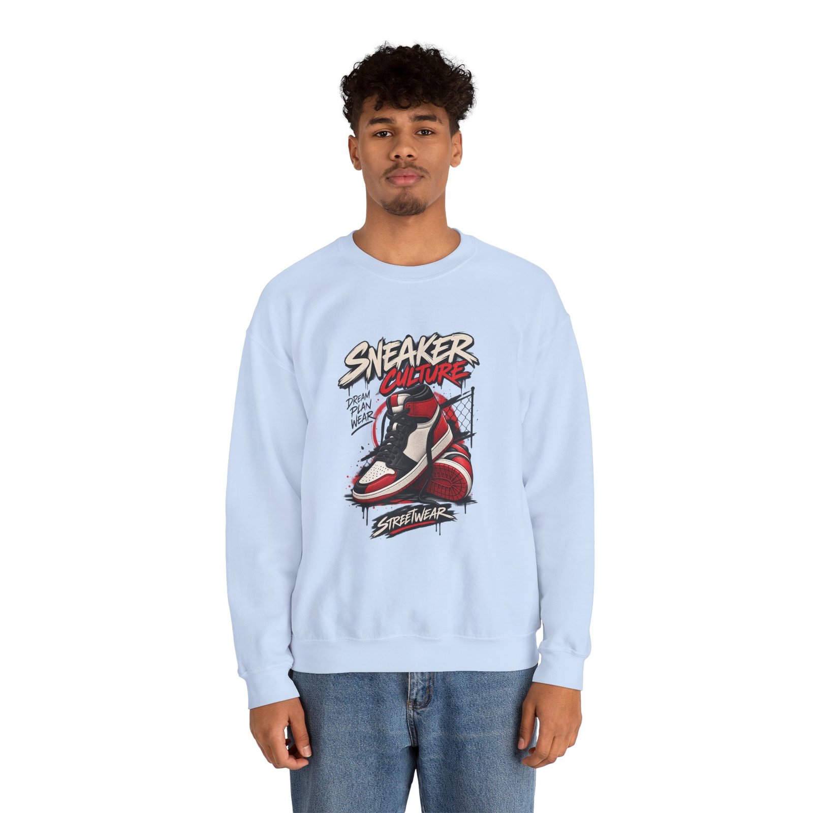 Sneaker Culture Crewneck Sweatshirt — Streetwear Retro Basketball Shoe Graphic - Image 10