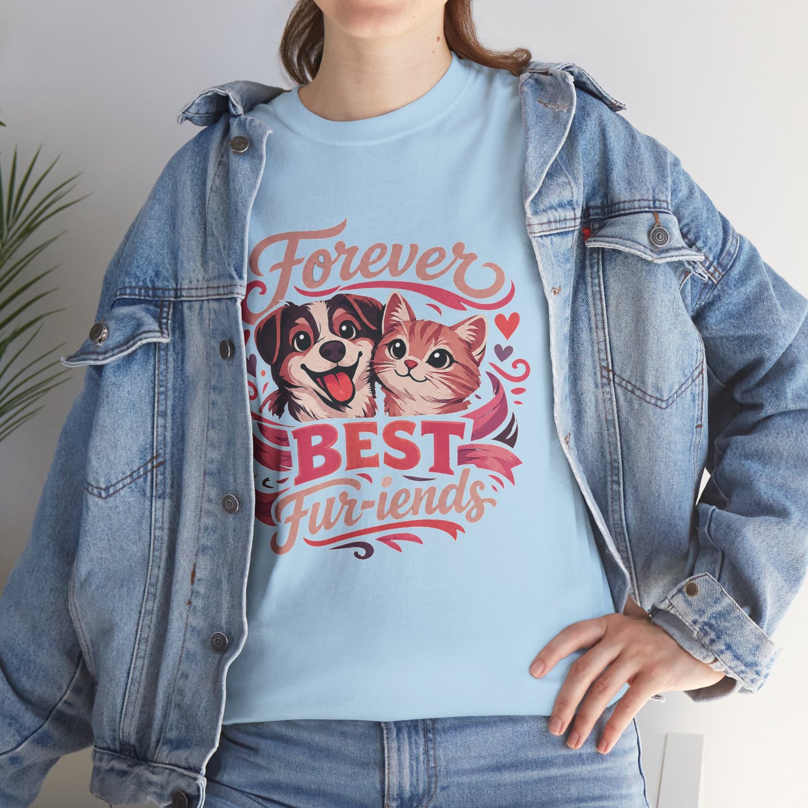 Forever Best Fur-iends Tee — Cute Dog & Cat Friendship Graphic Shirt - Image 16