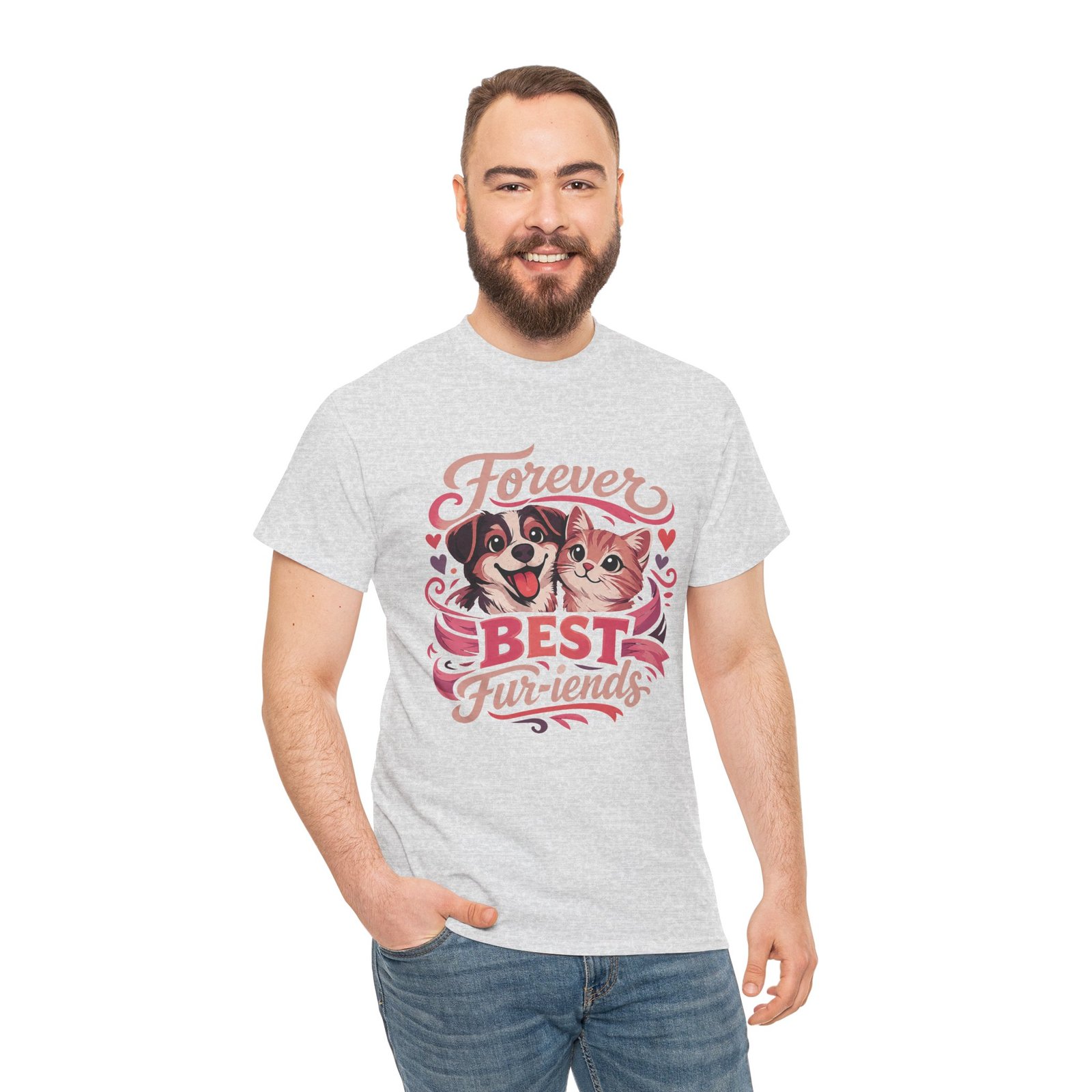 Forever Best Fur-iends Tee — Cute Dog & Cat Friendship Graphic Shirt - Image 13